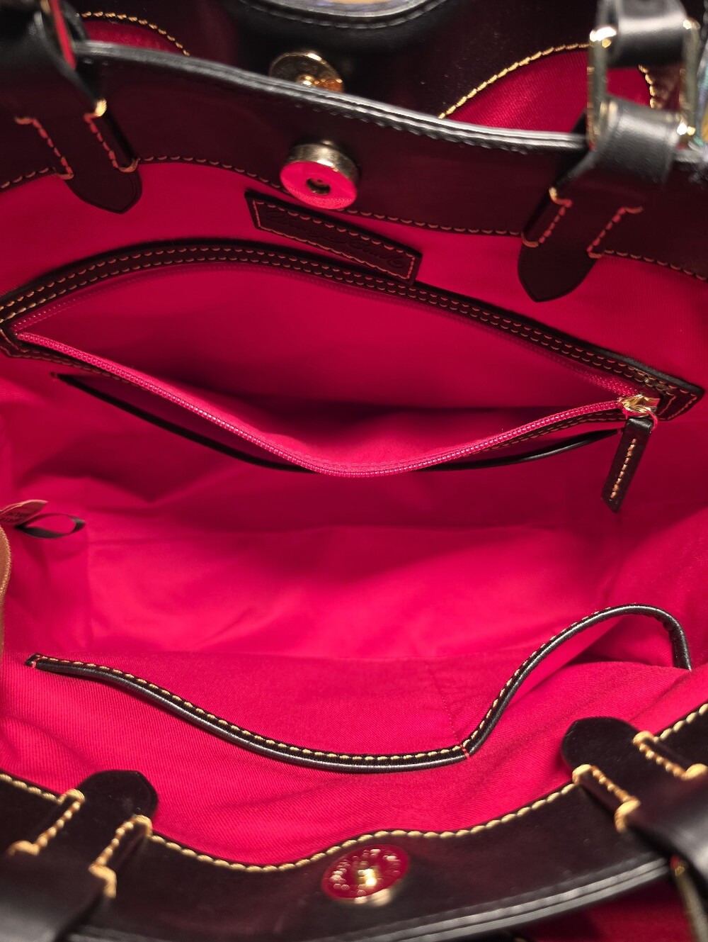 Dooney & Bourke Tartan Large Barlow Navy Plaid Tote w/ Wallet & Dusty(MSRP $645) - Picture 11 of 14